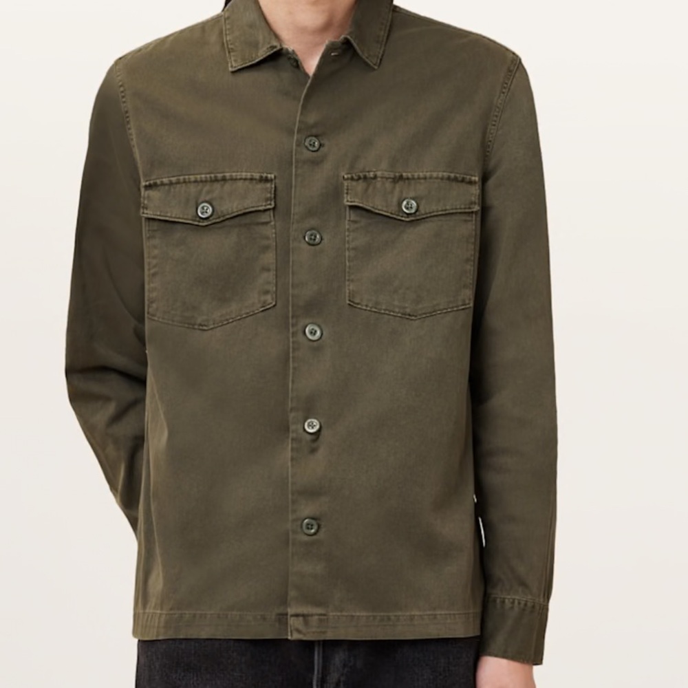 All Saints Gray Shirt Jacket